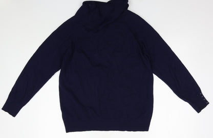 Preloved First Avenue Womens Blue Roll Neck  Viscose Pullover Jumper Size 16 - Back