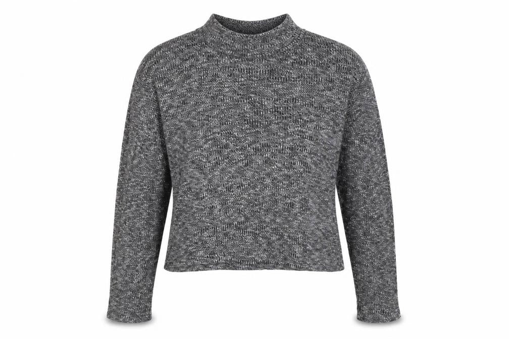 Primark Womens Grey Mock Neck  Viscose Pullover Jumper Size 18