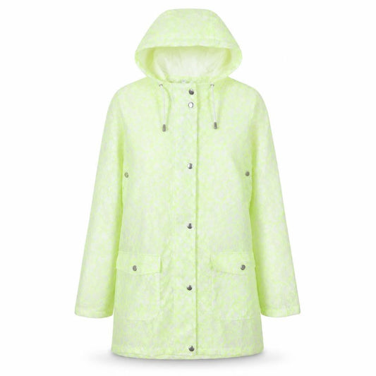 Primark Womens Green Floral  Rain Coat Coat Size 6