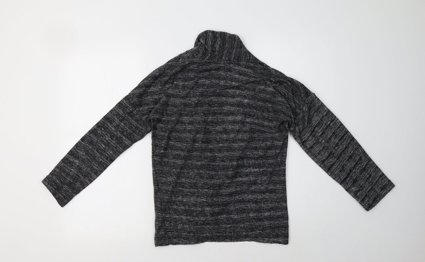 Preworn Womens Grey V-Neck  Cotton Cardigan Jumper Size 10