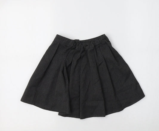 TU Girls Grey  Polyester Pleated Skirt Size 4 Years  Regular  - School Wear