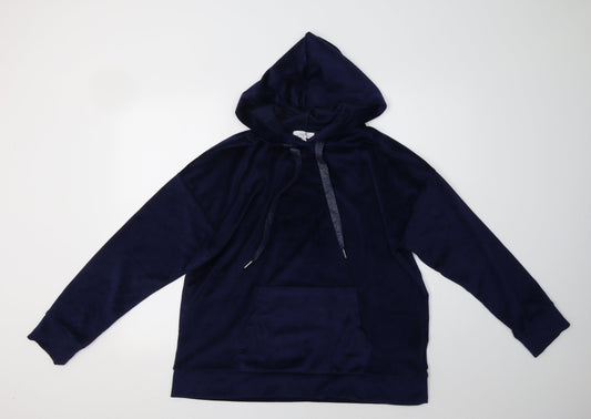 La marquise Womens Blue  Polyester Pullover Hoodie Size M