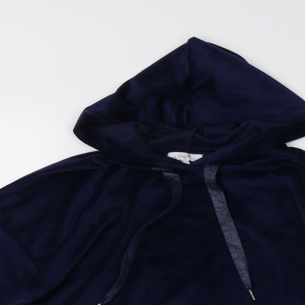 La marquise Womens Blue  Polyester Pullover Hoodie Size M