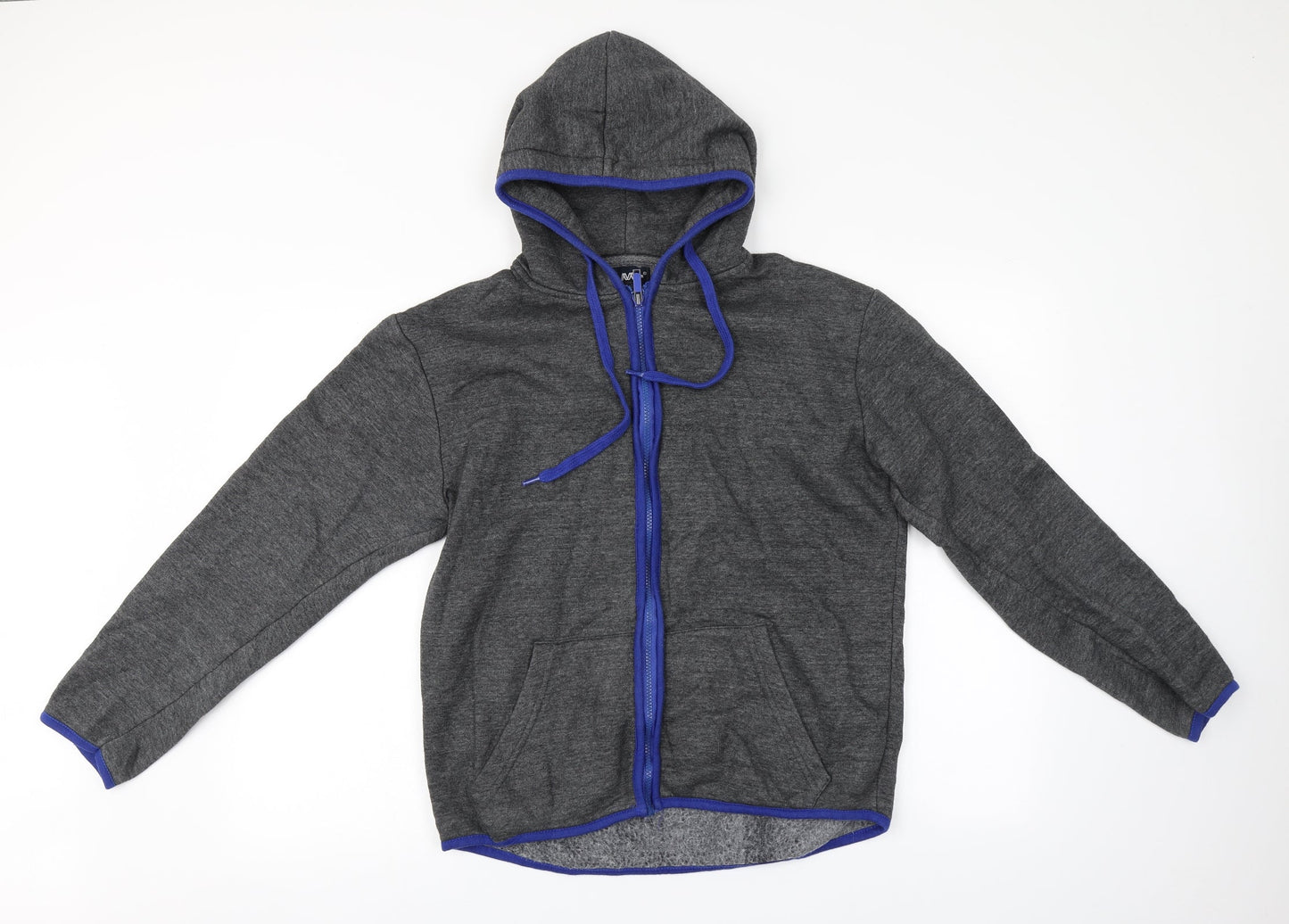 Preworn Mens Grey  Cotton Full Zip Hoodie