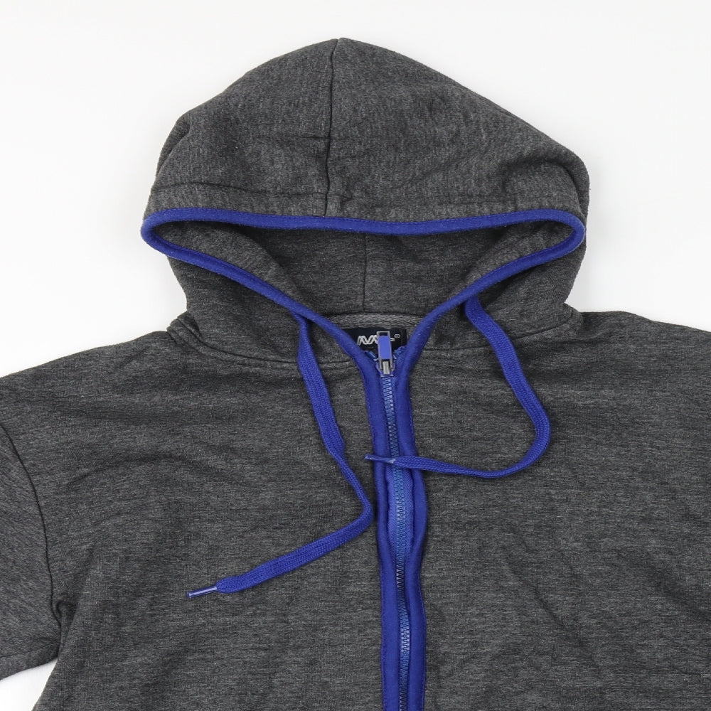 Preworn Mens Grey  Cotton Full Zip Hoodie