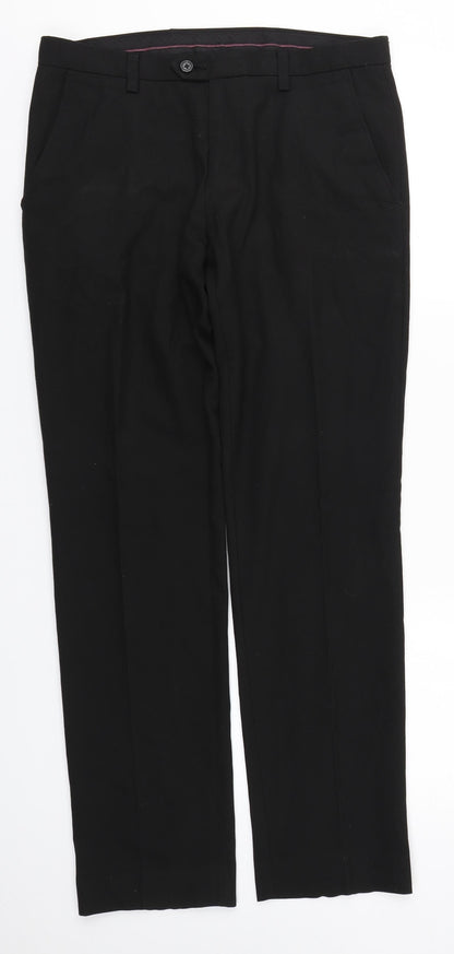 Next Womens Black  Polyester Trousers  Size 30 in L30 in Regular