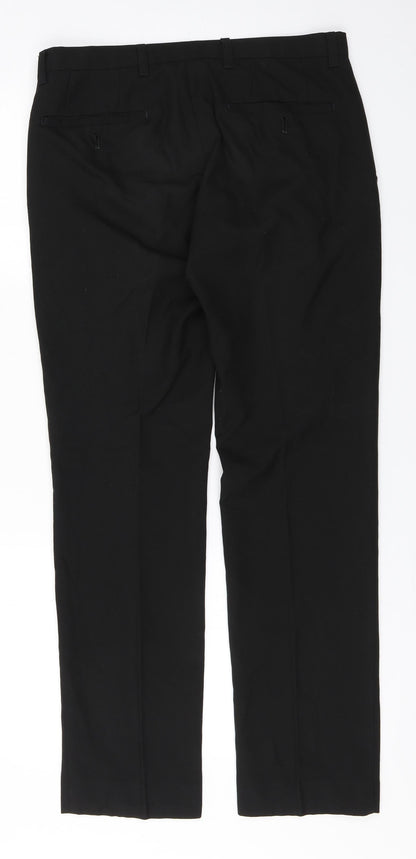 Next Womens Black  Polyester Trousers  Size 30 in L30 in Regular