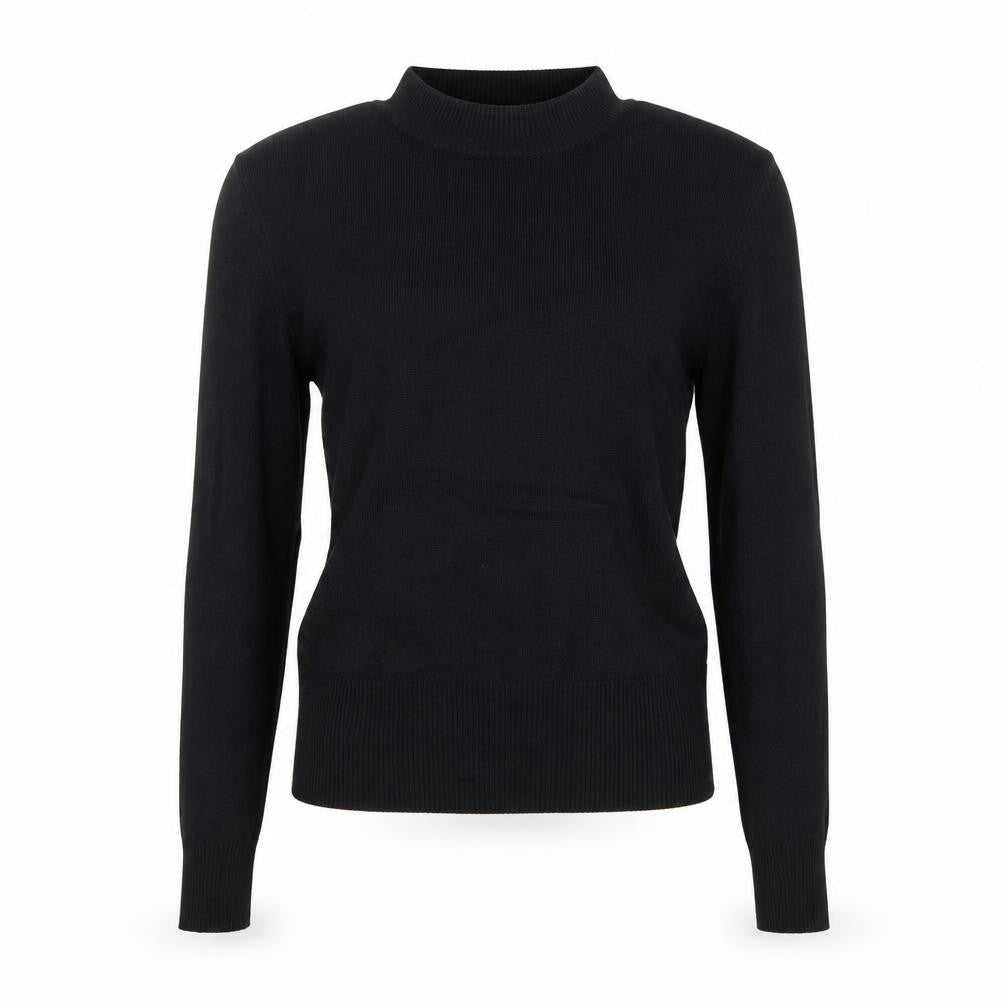 New Look Womens Black  Viscose Basic T-Shirt Size 8 Round Neck