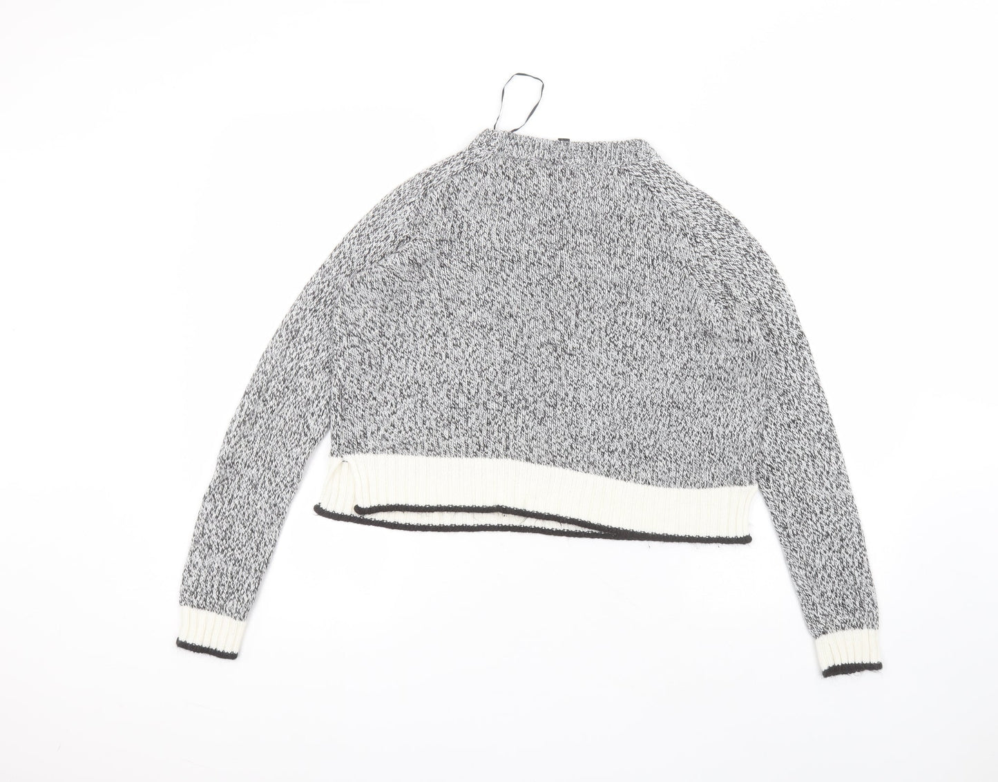 H&M Womens Grey Round Neck  Acrylic Pullover Jumper Size S