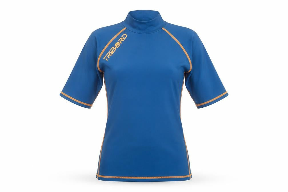 DECATHLON Womens Blue  Polyimide Basic T-Shirt Size XS Round Neck