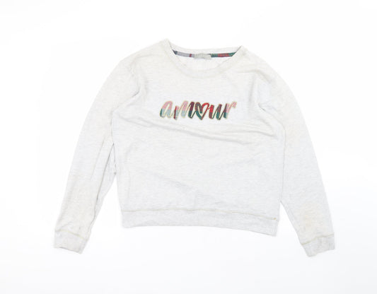 New Look Womens Grey Round Neck  Polyester Pullover Jumper Size 12