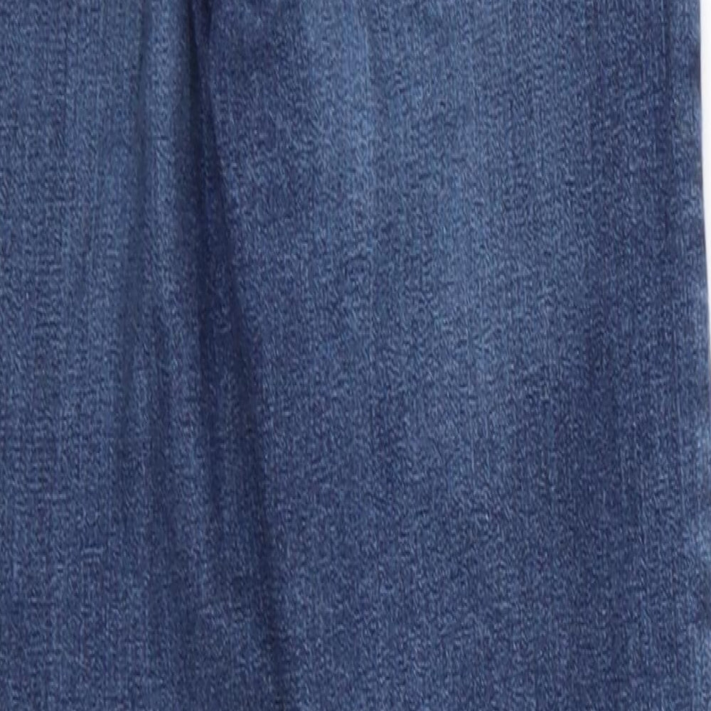 Topshop Mens Blue  Cotton Skinny Jeans Size 25 in L26 in Regular  - Mid Blue