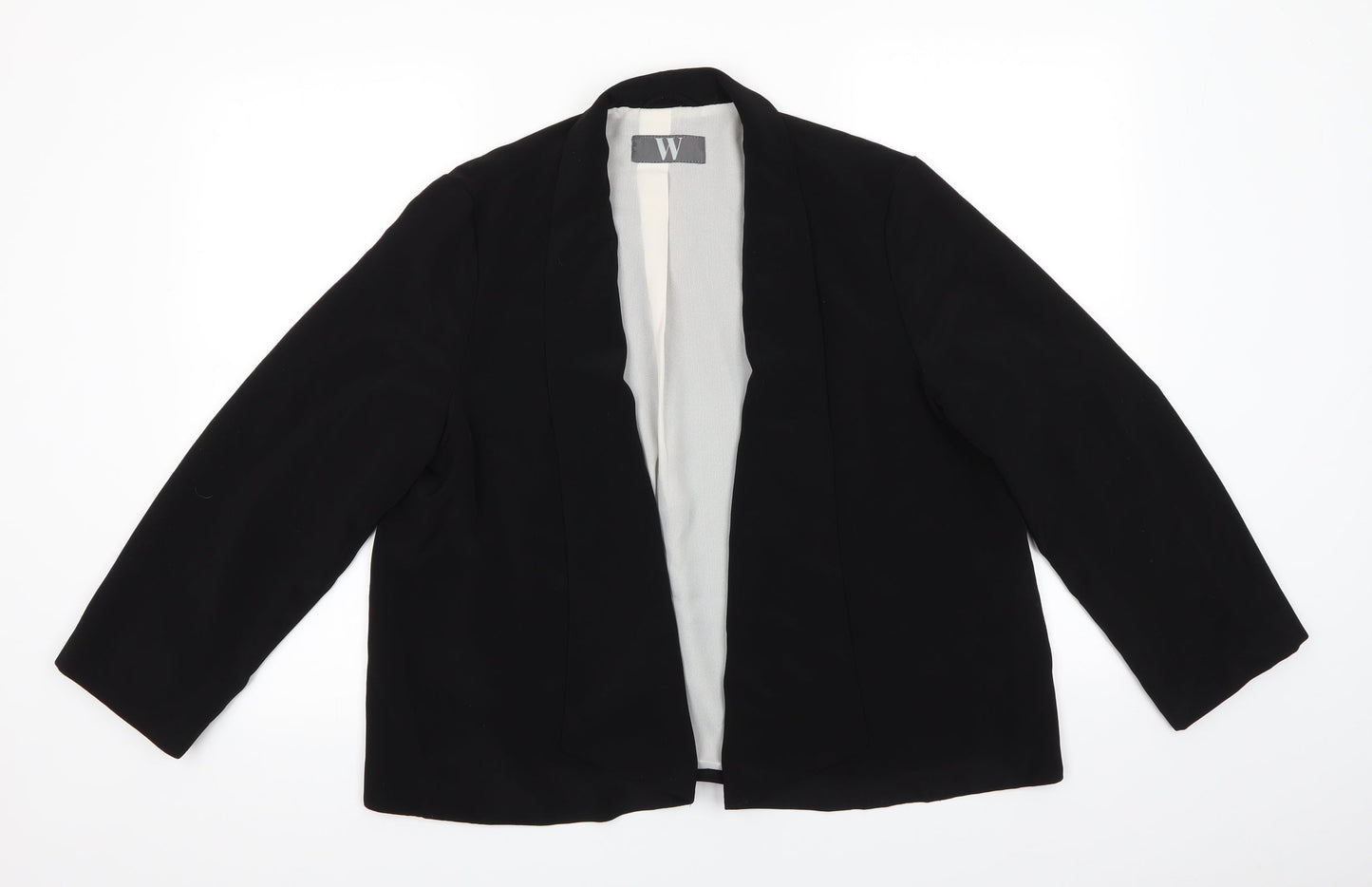 W by BHS Womens Black   Jacket  Size 16   - Subtle waterfall effect