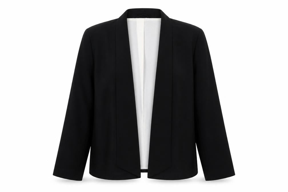 W by BHS Womens Black   Jacket  Size 16   - Subtle waterfall effect