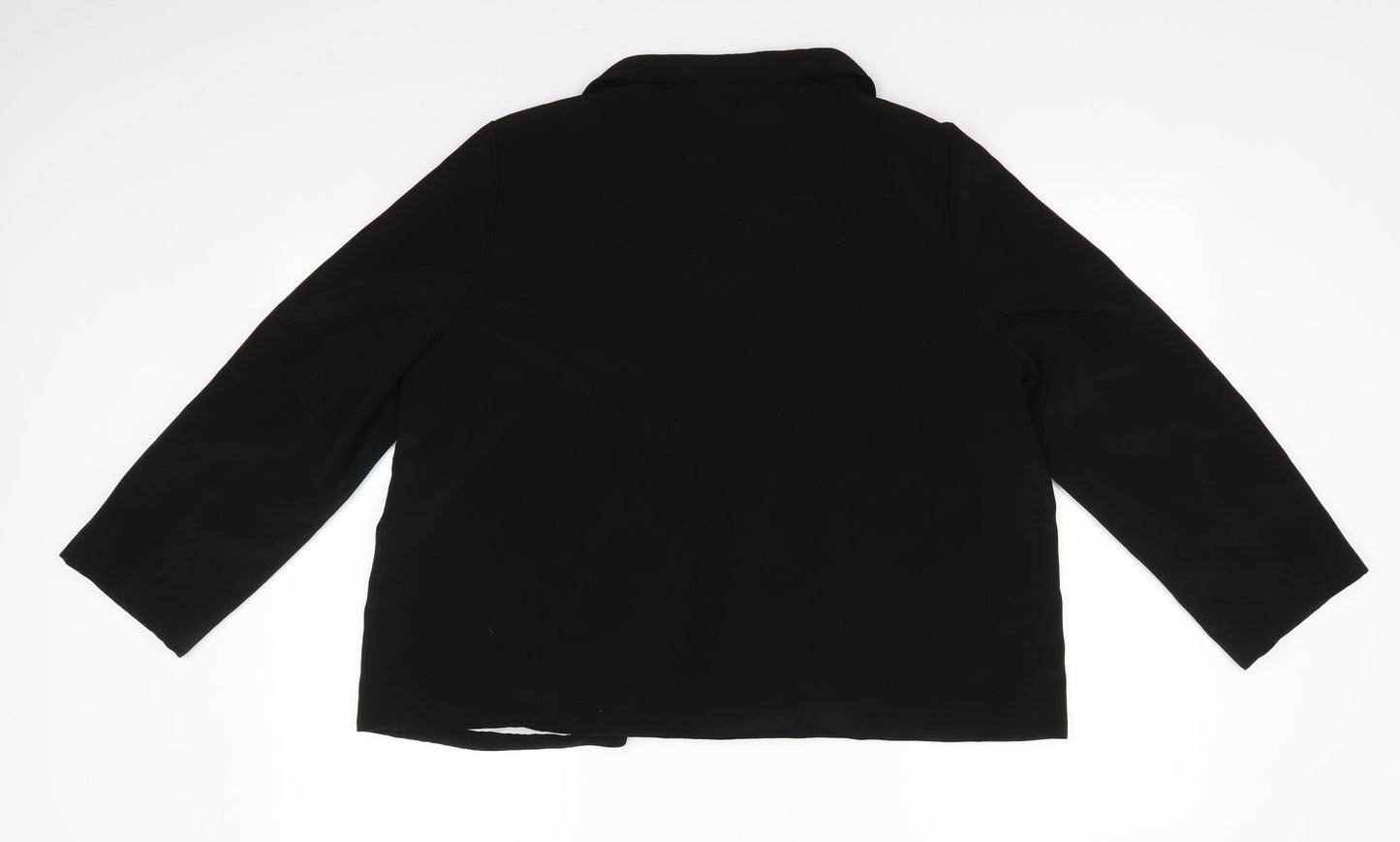 W by BHS Womens Black   Jacket  Size 16   - Subtle waterfall effect