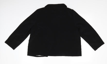 W by BHS Womens Black   Jacket  Size 16   - Subtle waterfall effect