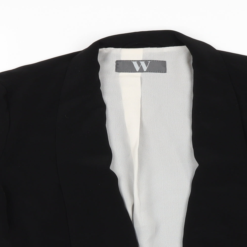 W by BHS Womens Black   Jacket  Size 16   - Subtle waterfall effect