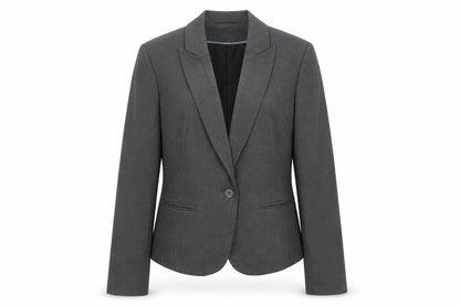 Tu Womens Grey Polka Dot Polyester Jacket Suit Jacket Size 12