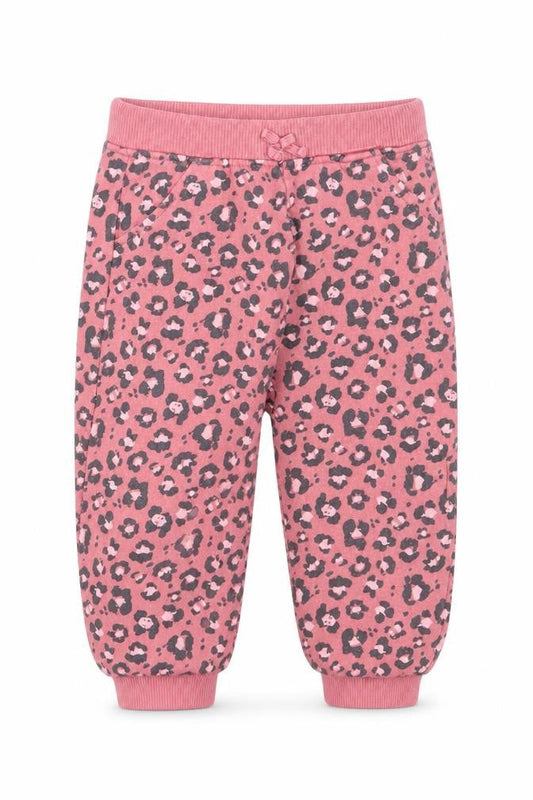 Disney at George Girls Pink Animal Print Cotton Jogger Trousers Size 12-18 Months