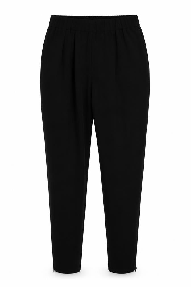 H&M Womens Black  Polyester Trousers  Size 10 L28 in Regular