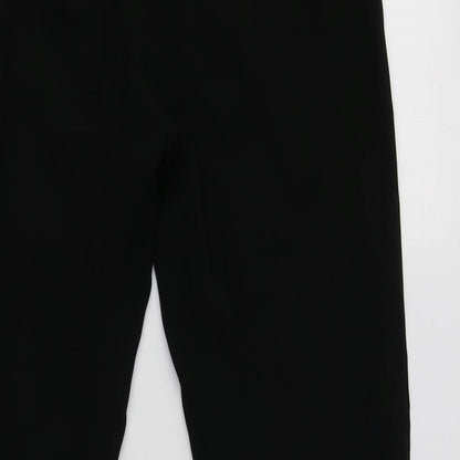 H&M Womens Black  Polyester Trousers  Size 10 L28 in Regular
