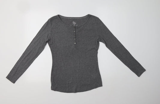 Primark Womens Grey  Polyester Kimono Pyjama Top Size M