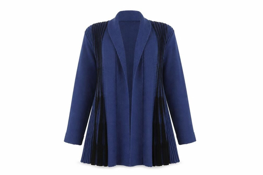 Glimpse Design Womens Blue   Overcoat Coatigan Size S