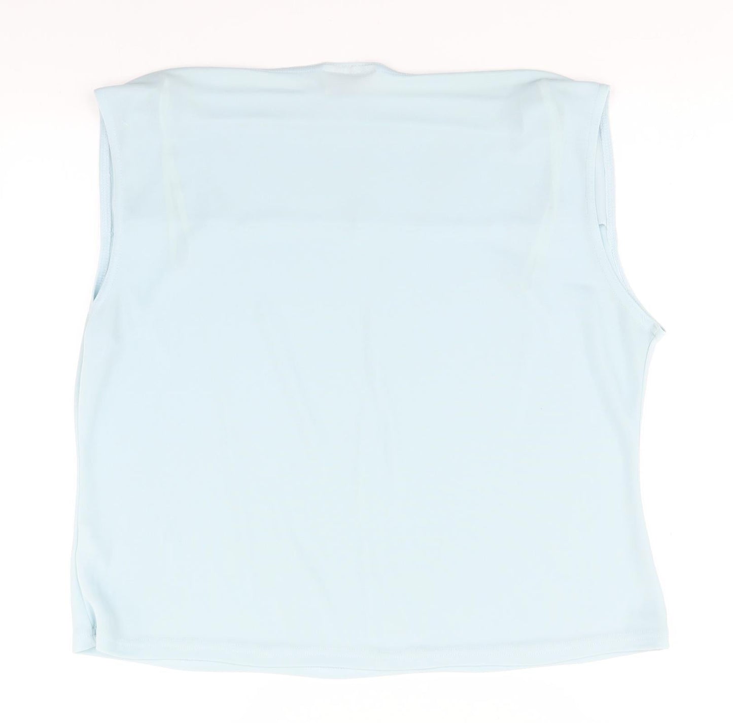 Bonmarché Womens Blue  Polyester Basic T-Shirt Size XL Round Neck