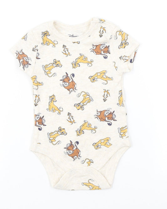 Disney Baby Ivory Animal Print Cotton Leotard One-Piece Size 6-9 Months   - Lion King