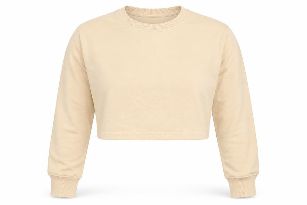 Missguided Womens Beige Round Neck  Cotton Pullover Jumper Size 8