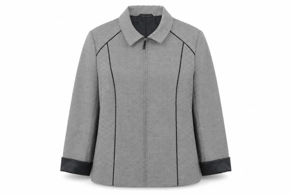 Precis Womens Grey Houndstooth  Jacket  Size 16