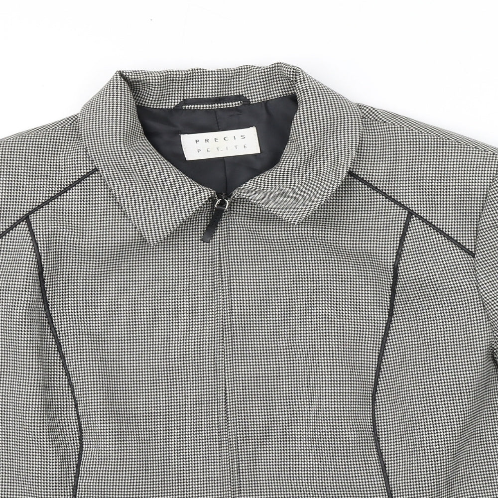Precis Womens Grey Houndstooth  Jacket  Size 16