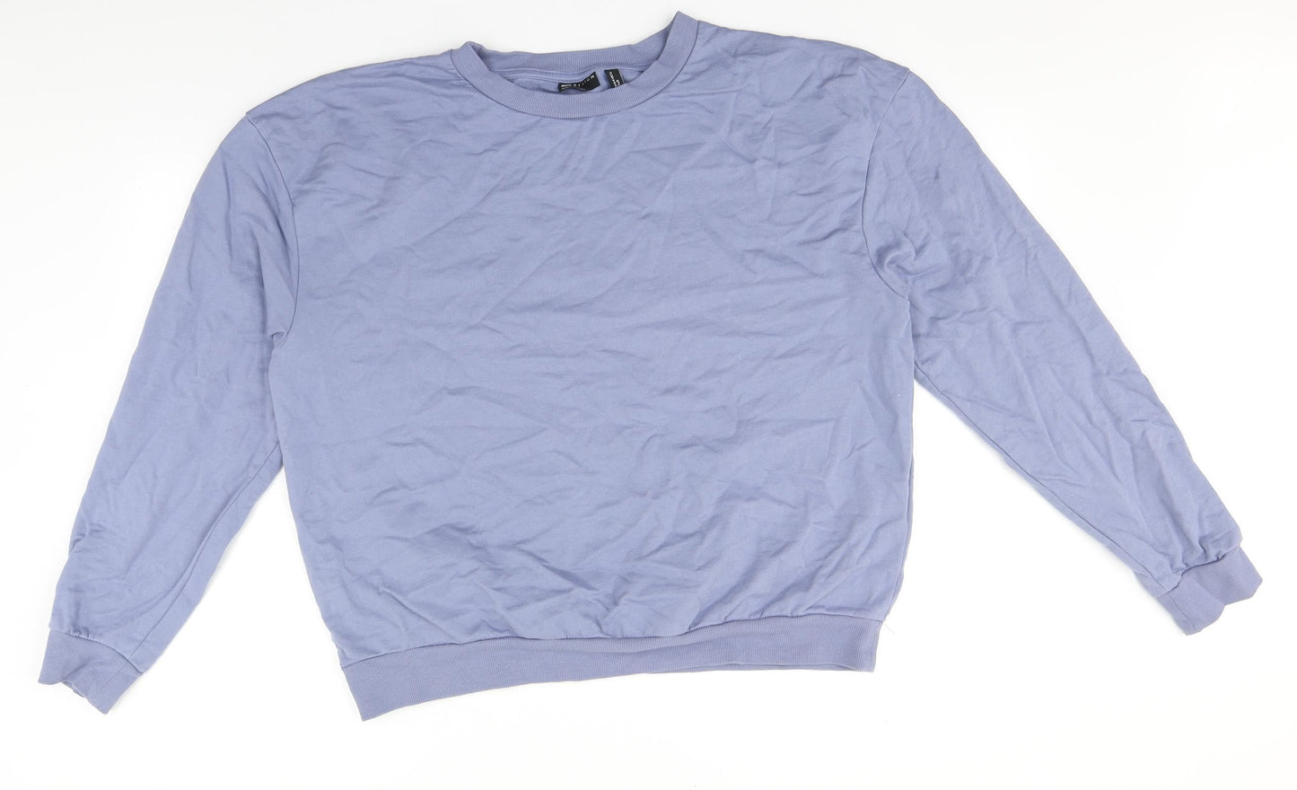 ASOS Womens Blue Round Neck  Cotton Pullover Jumper Size 16