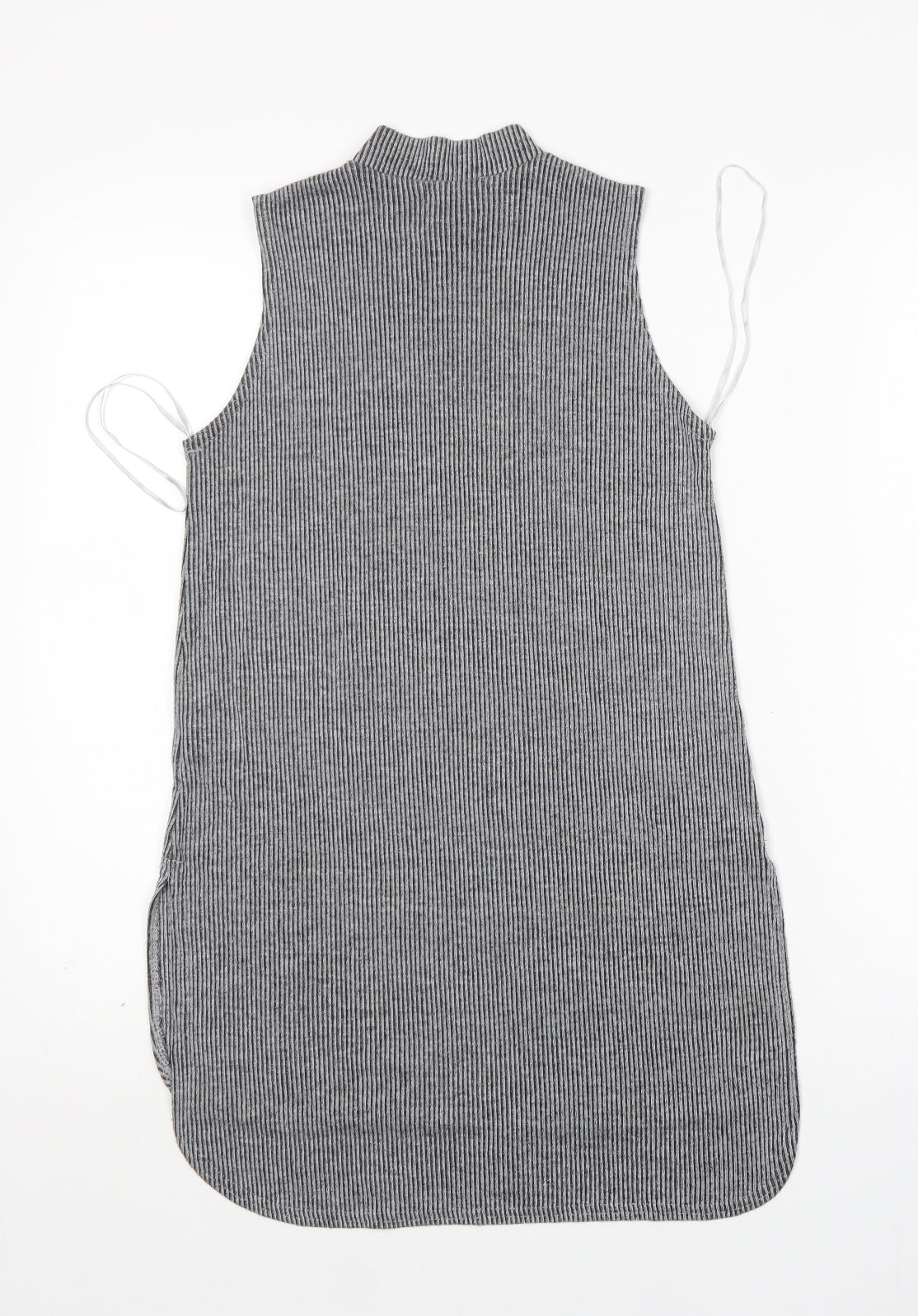 Papaya Womens Grey Round Neck  Polyester Vest Jumper Size 8