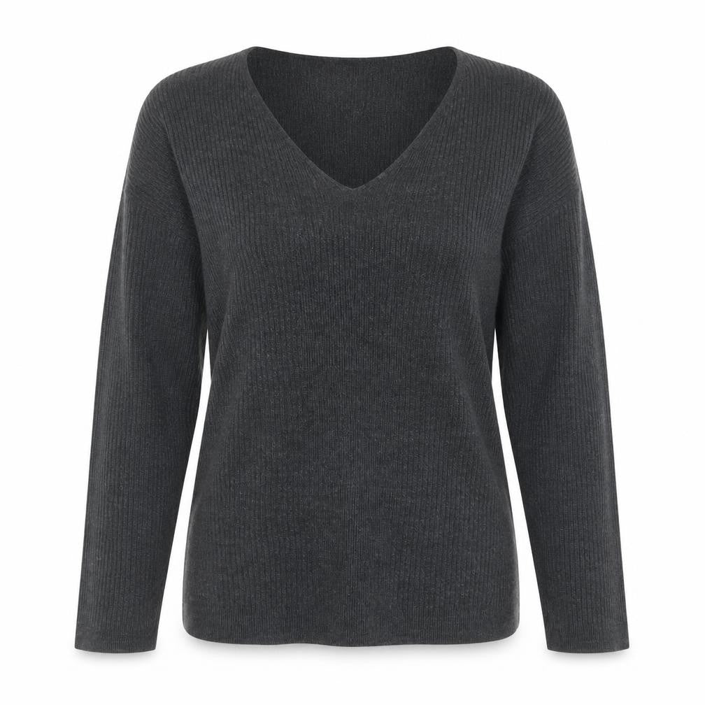 M&s Womens Grey Scoop Neck  Acrylic Pullover Jumper Size 10