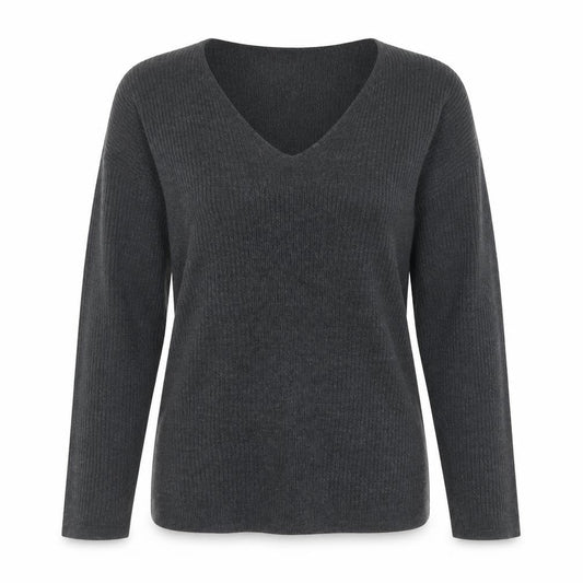 Marks & Spencer Womens Grey Scoop Neck  Acrylic Pullover Jumper Size 10