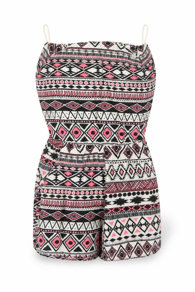 Daisy Womens Multicoloured Argyle/Diamond Viscose Playsuit One-Piece Size 8