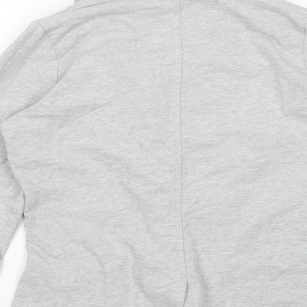 Denim Co Womens Grey V-Neck  Cotton Cardigan Jumper Size 8