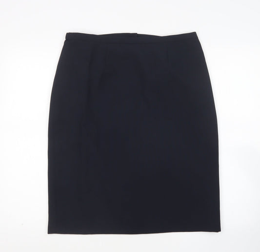 Agenda Womens Blue  Polyester Straight & Pencil Skirt Size 16