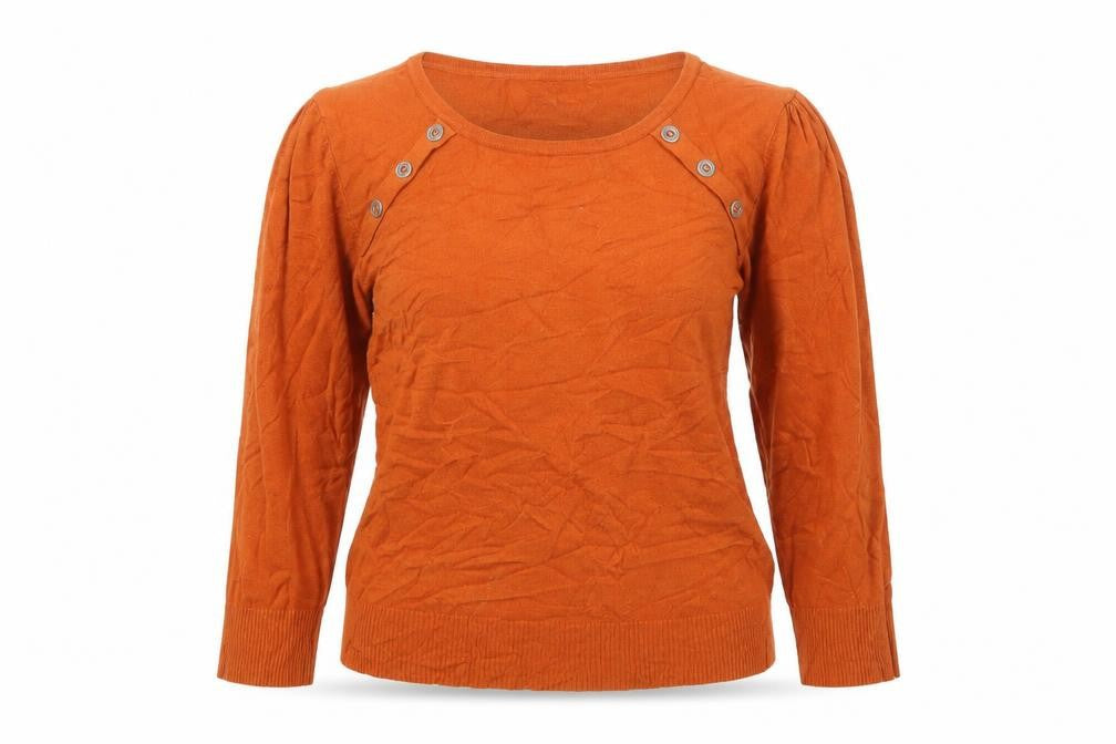 Klass Womens Brown Round Neck   Pullover Jumper Size M