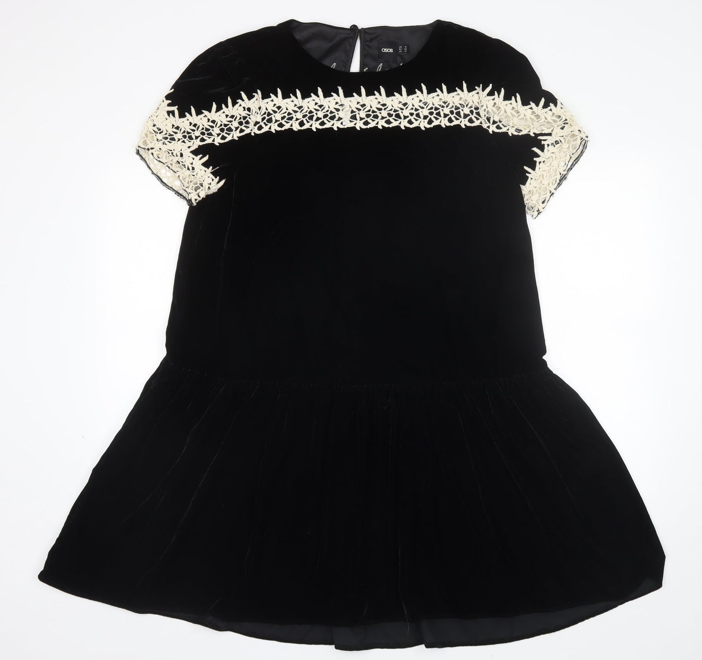 ASOS Womens Black  Polyester Shift  Size 14  Round Neck