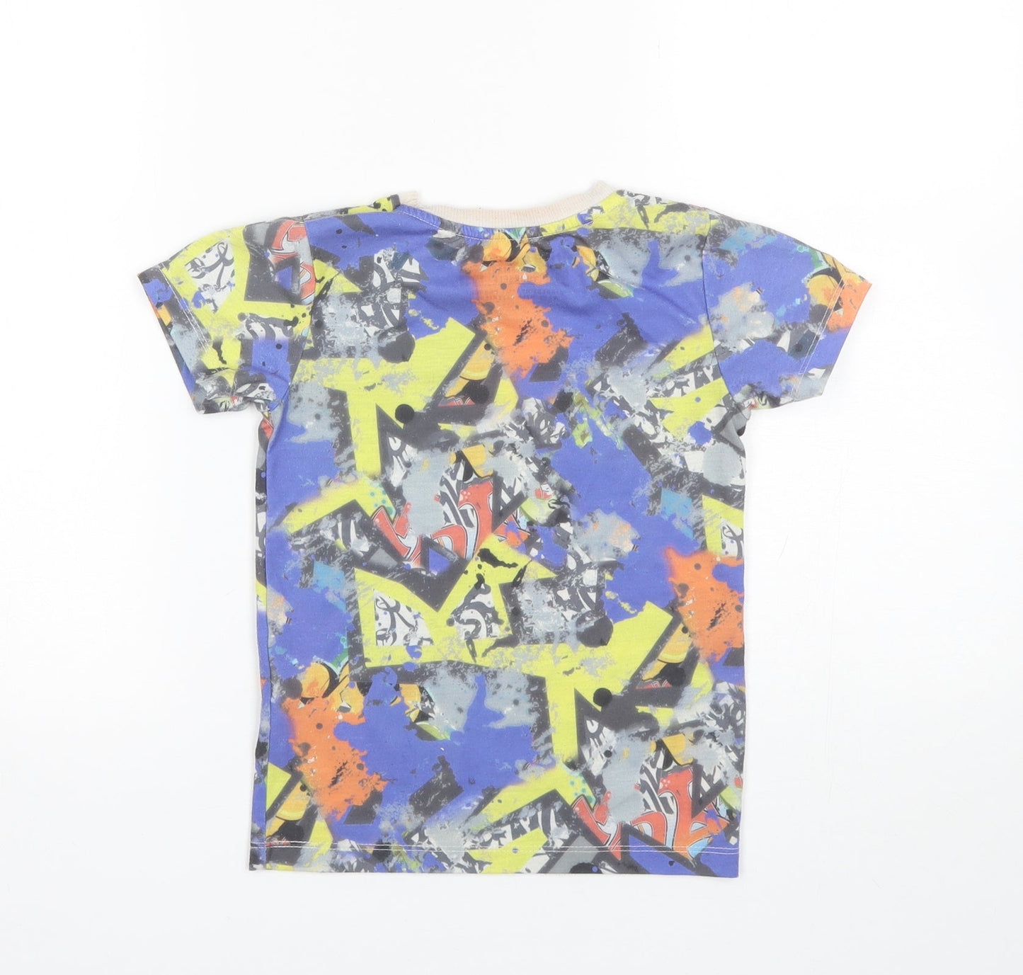Matalan Boys Blue  Polyester Basic T-Shirt Size 5 Years Round Neck
