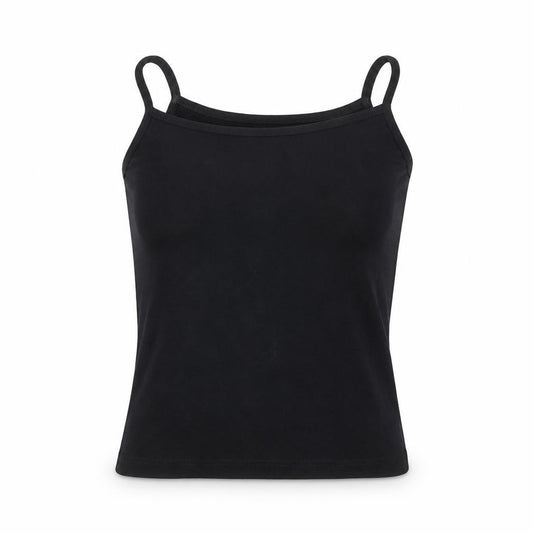Joie de Vivre Womens Black  Cotton Camisole Tank Size L Round Neck