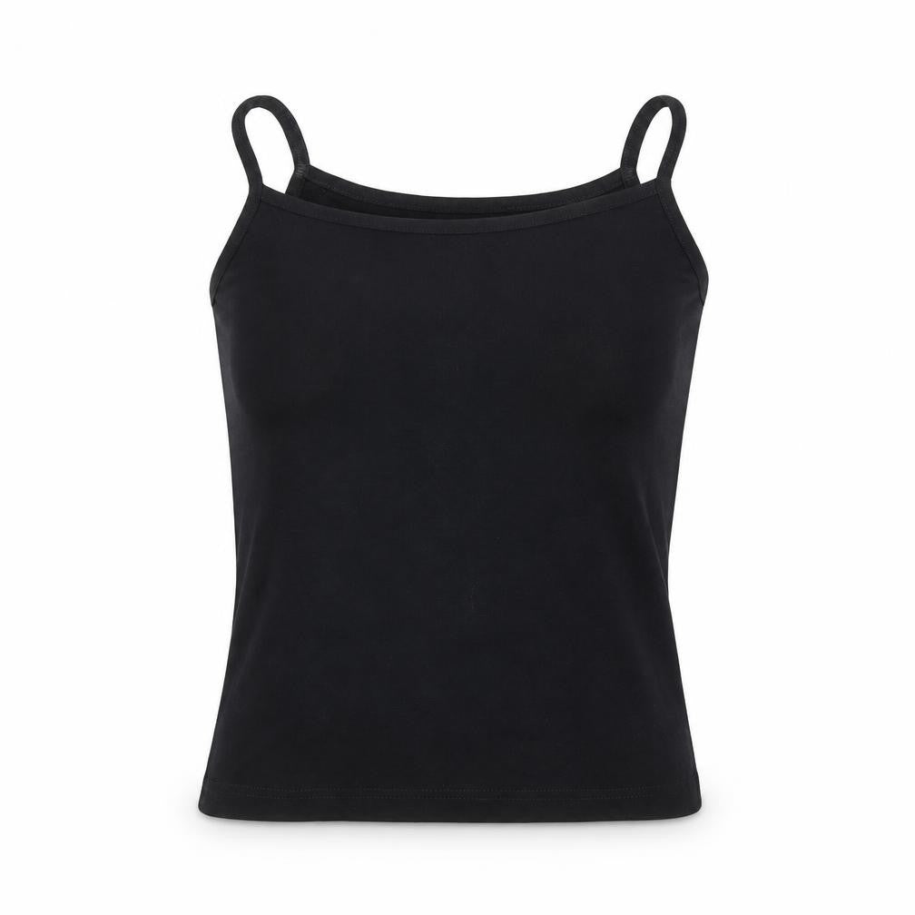 Joie de Vivre Womens Black  Cotton Camisole Tank Size L Round Neck