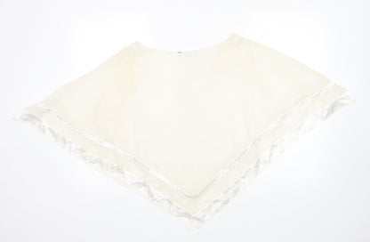 New Look Womens Beige  Polyester Basic Blouse Size 10 Round Neck