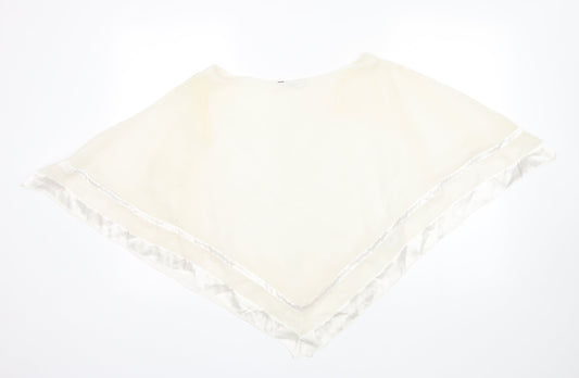 New Look Womens Beige  Polyester Basic Blouse Size 10 Round Neck