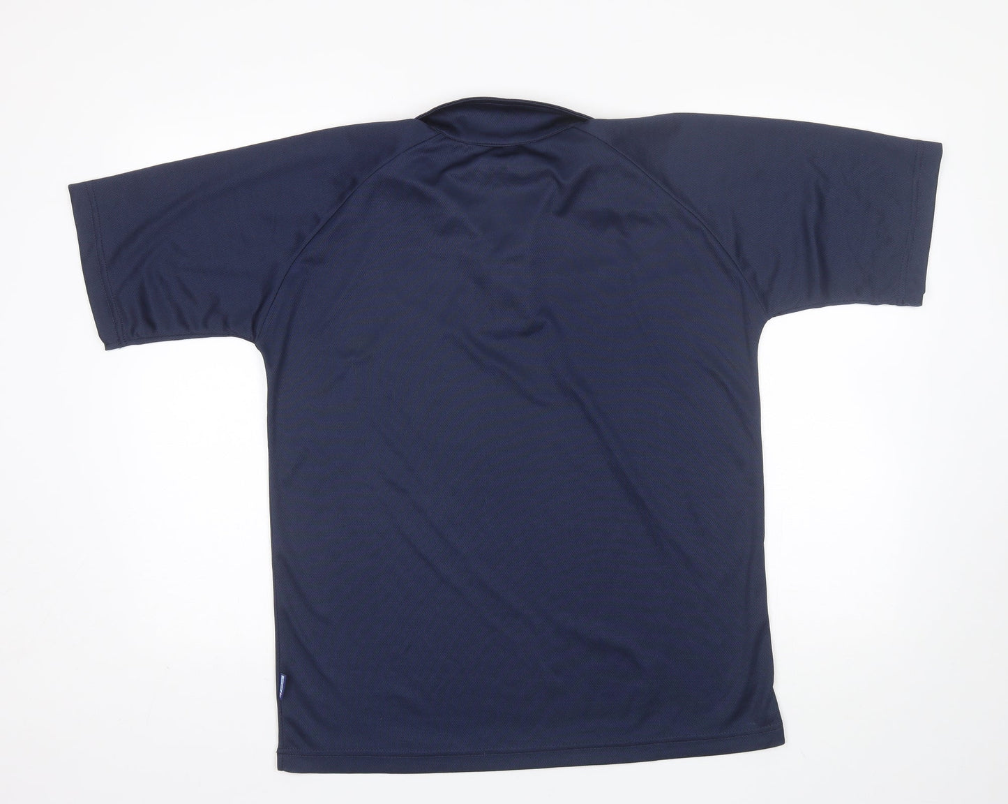 Cool Workwear Mens Blue  Polyester  Polo Size M Collared