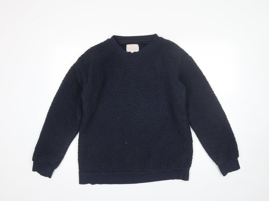NEXT Womens Blue Round Neck  Polyester Pullover Jumper Size L