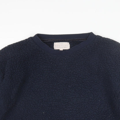 Next Womens Blue Round Neck  Polyester Pullover Jumper Size L