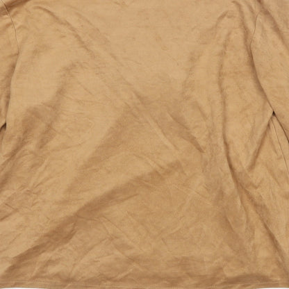 Missguided Womens Brown  Polyester Basic Blouse Size 8 V-Neck
